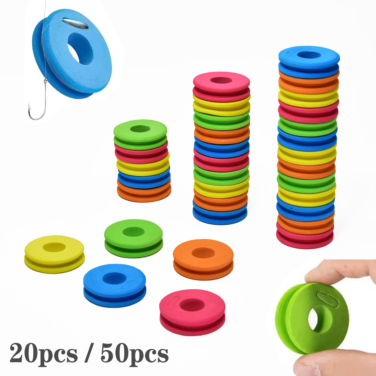 Fishing Line Spool - 20/50개 EVA 낚싯줄 감기 보드 코일
