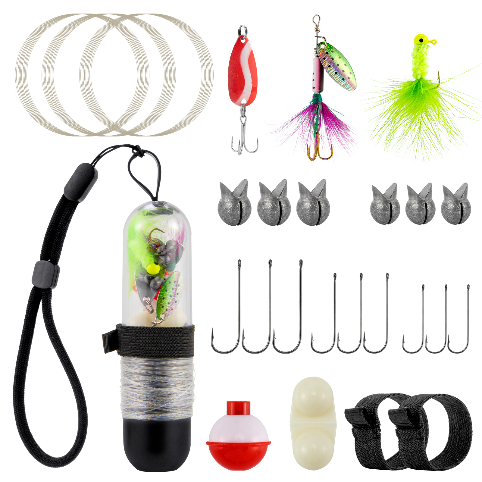 Fishing Line Spool - 25pcs 서바이벌 낚시 키트 포켓 릴