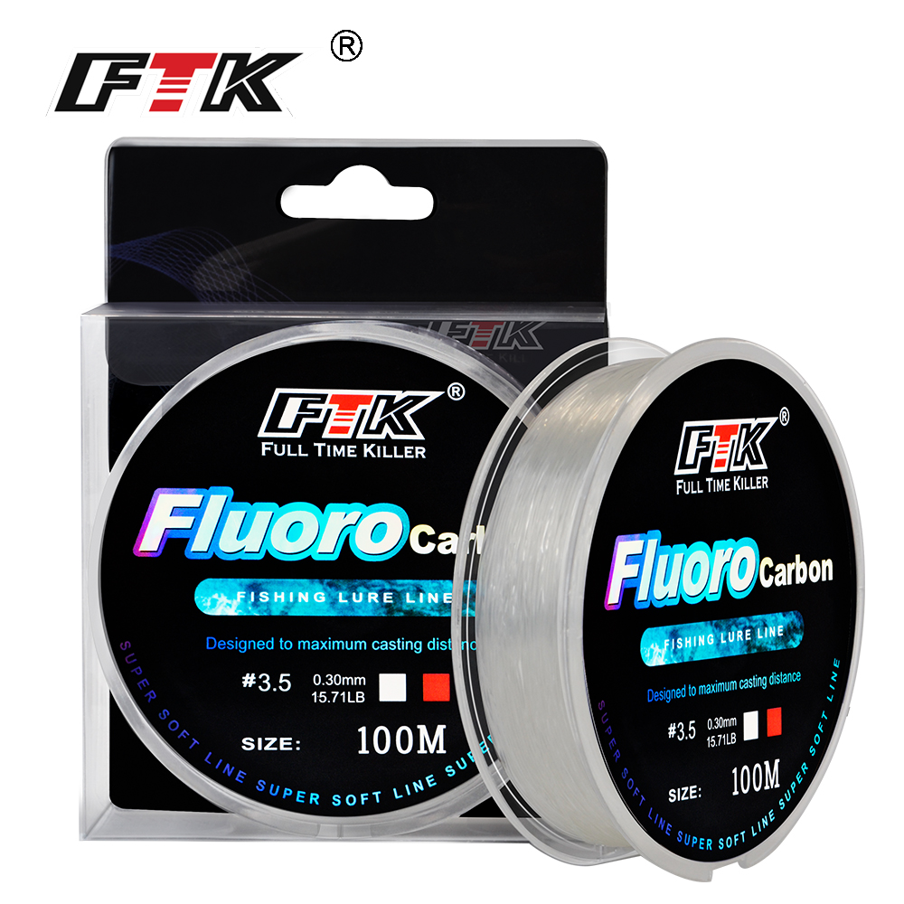 Fluorocarbon Line - FTK 100M 플루오로카본 낚시 라인 4-34LB