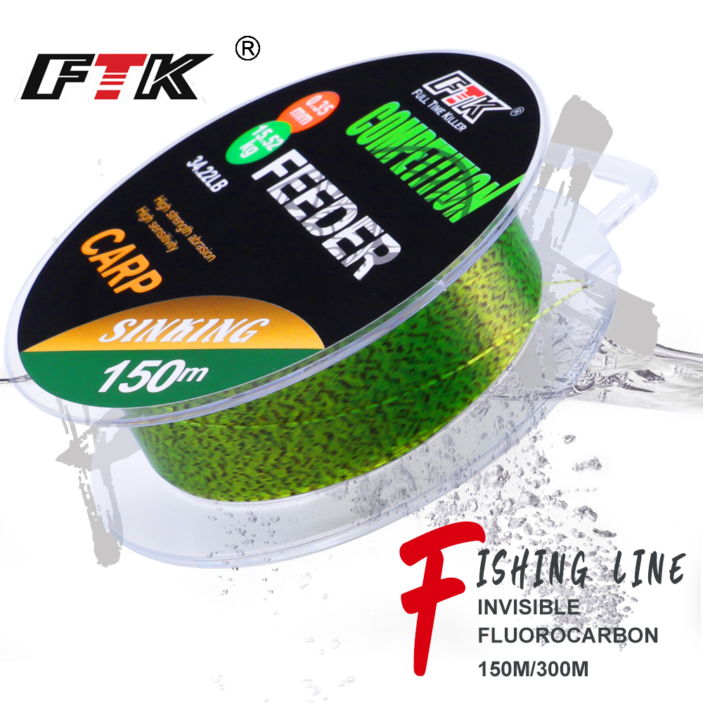 Fluorocarbon Line - FTK 3D 투명 잉어 낚싯줄 나일론150m/300m