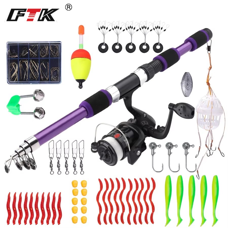 Fishing Line Spooler - FTK 1.8M 휴대용 스피닝 낚싯대 릴