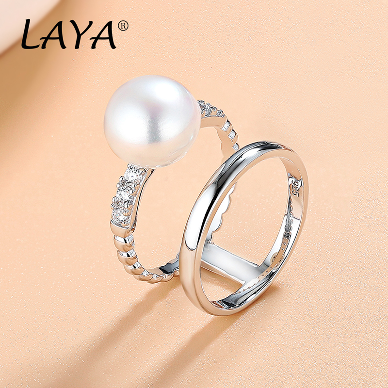 여성을위한 Laya 자연 담수 진주 반지 순수한 925 - Freshwater Line 리뷰 및 가격