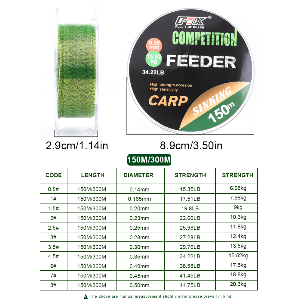 FTK 3D 투명 잉어 낚싯줄 나일론150m/300m  - Fluorocarbon Line 리뷰 및 가격