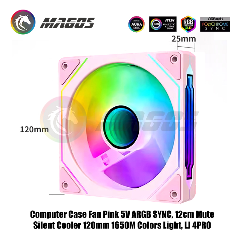컴퓨터 케이스 팬 핑크 5V ARGB SYNC, 12c - Fly Line 리뷰 및 가격