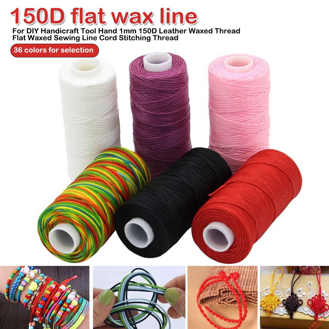 DIY 수공예 도구에 대 한 1mm 150D 가죽 왁스 - Copolymer Line 리뷰 및 가격