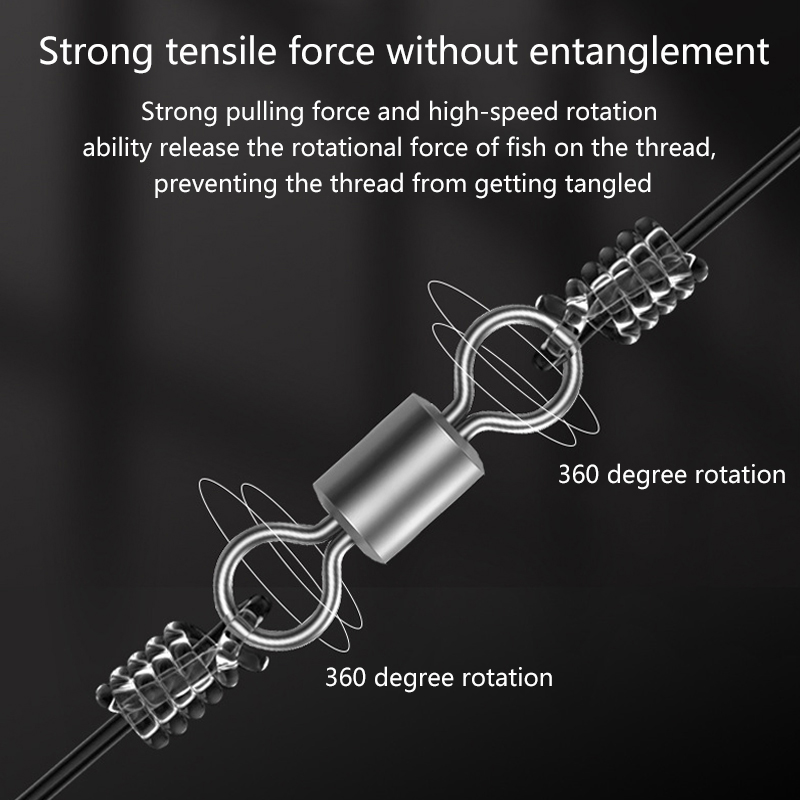 ★ ▲ 100개 낚시 스위벨 스테인리스 스틸 롤링 스위 - Monofilament Line 리뷰 및 가격