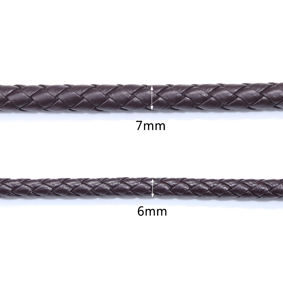5 야드/로트 6/7mm 땋은 가죽 코드 라운드 PU  - Braided Line 리뷰 및 가격